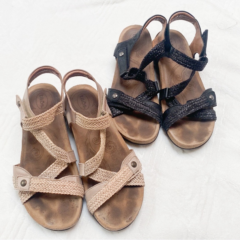 Taos Footwear Women's Sandals in Black and Tan